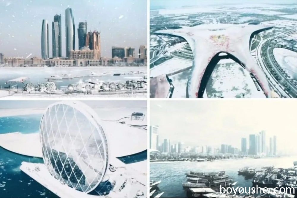 什么?阿布扎比下雪了?
