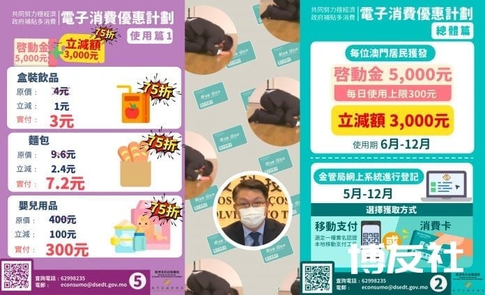 澳门优化电子消费券冀息民怨 派5千启动金3千立减额赌场不适用 澳门优化电子消费券冀息民怨 派5千启动金3千立减额赌场不适用